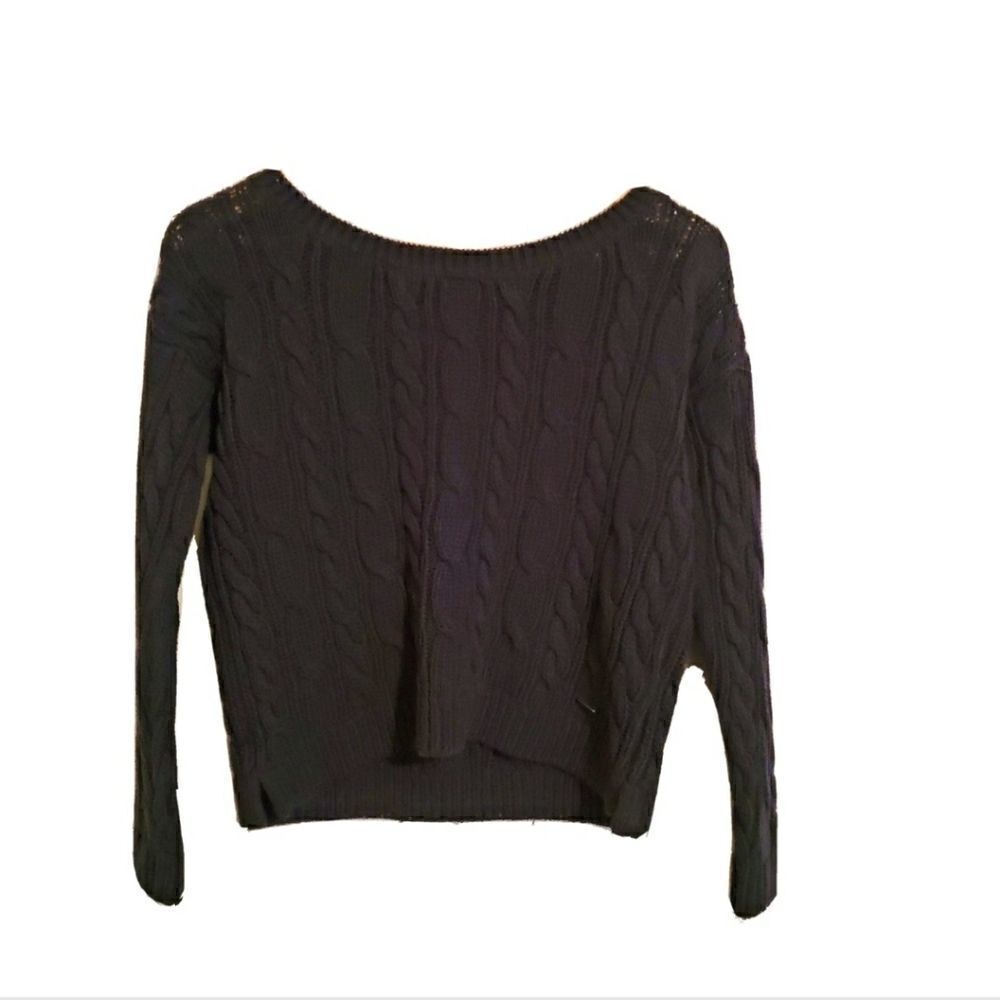 Abercrombie & Fitch Navy Cable Knit Sweater Size Medium